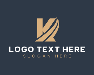 Business - Modern Professional Swoosh Letter K logo design