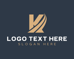 Modern - Modern Professional Swoosh Letter K logo design