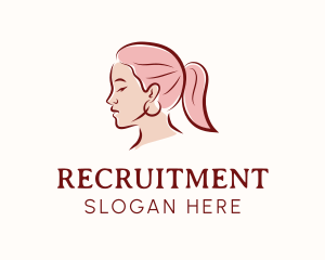 Makeup Artist - Pink Hair Woman logo design