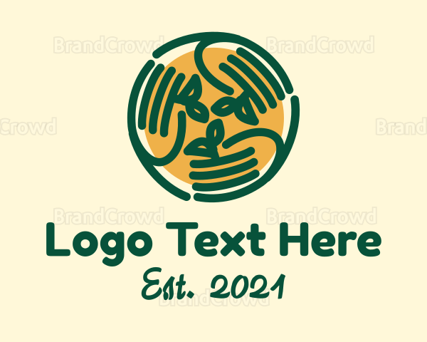 Sustainable Eco Hands Logo