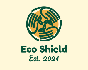 Sustainable Eco Hands  logo design