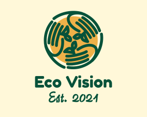 Sustainable Eco Hands  logo design