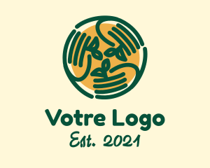 Save The Earth - Sustainable Eco Hands logo design