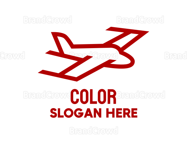 Red Plane Flight Logo