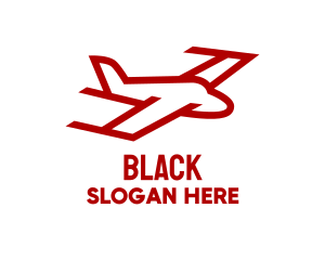 Travel - Red Plane Flight logo design