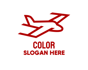 Pilot School - Red Plane Flight logo design