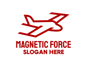 Red Plane Flight  logo design