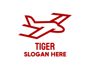 Red - Red Plane Flight logo design