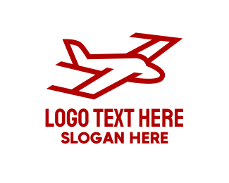 Red Plane Flight  Logo
