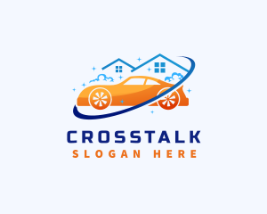 Wash - House Car Cleaning logo design