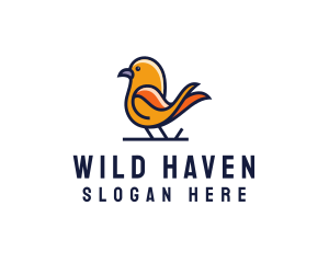 Wild Perched Bird logo design