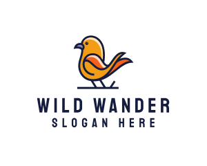 Wild Perched Bird logo design