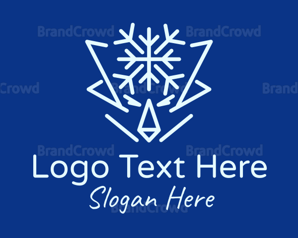 Winter Snowflake Creature Logo