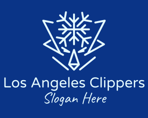 Air Conditioner - Winter Snowflake Creature logo design