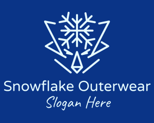 Winter Snowflake Creature logo design