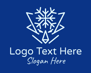 Xmas - Winter Snowflake Creature logo design