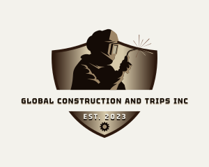 Fabrication - Welding Industrial Worker logo design