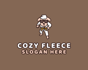 Fleece - Sheep Martial Arts logo design