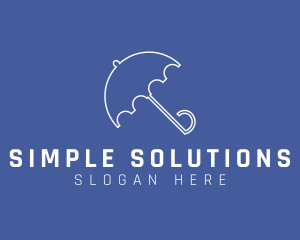 Simple Umbrella Outline logo design