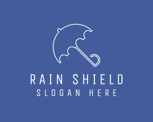 Simple Umbrella Outline logo design