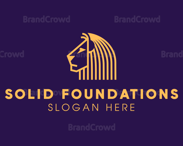 Golden African Lion Logo