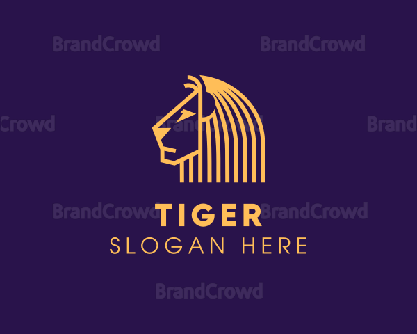 Golden African Lion Logo