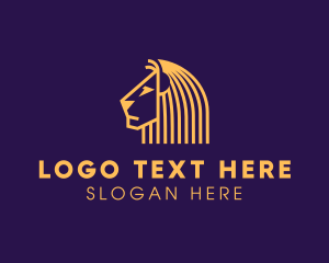 Tribe - Golden African Lion logo design