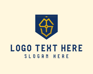 Renaissance - Shield Flag Letter S logo design
