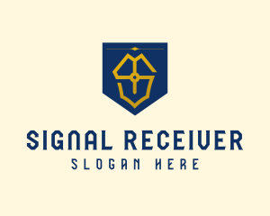 Shield Flag Letter S logo design