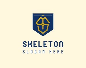 Shield Flag Letter S logo design