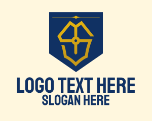 Inn - Gold Letter S Emblem logo design