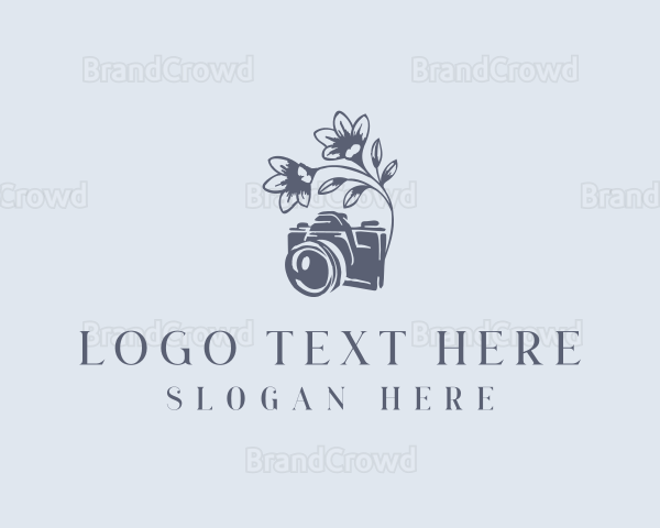 Floral Camera Videographer Logo