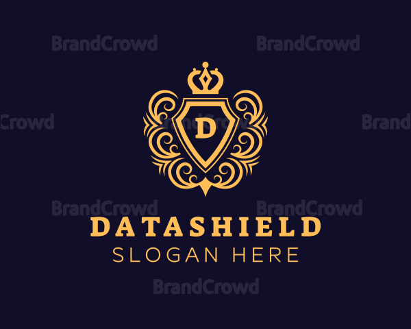 Royal Shield Crown Crest Logo