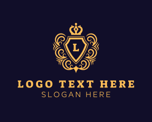 Sophisticated - Royal Shield Crown Crest logo design