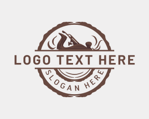 Hand Planner - Lumber Carpentry Woodwork logo design