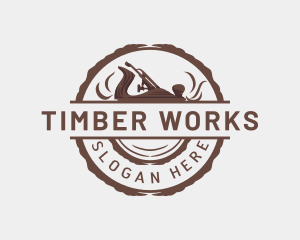 Lumber Carpentry Woodwork logo design