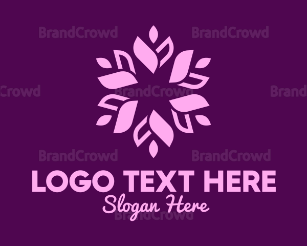 Purple Floral Wreath Logo