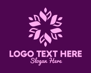Zen - Purple Floral Wreath logo design