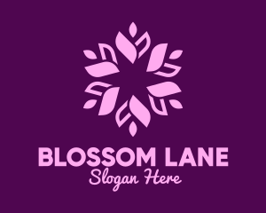 Purple Floral Wreath logo design