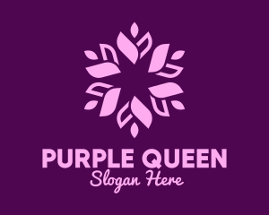 Purple Floral Wreath logo design