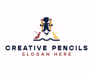 Pencil Kindergarten Book logo design