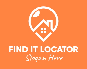 Home Location Pin logo design