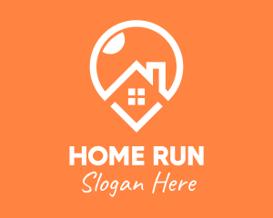 Home Location Pin logo design