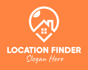 Home Location Pin logo design