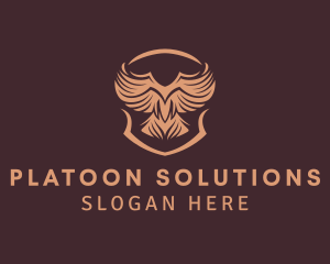 Platoon - Wings Security Shield logo design
