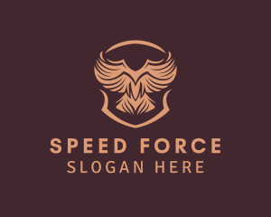 Wings Security Shield  logo design