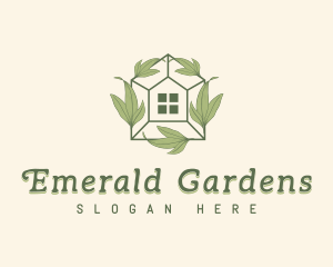 Greenhouse Garden Leaf logo design