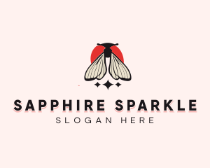 Sparkle Moth Bug logo design