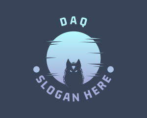 Wolf Moon Badge Logo