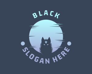 Endangered Species - Wolf Moon Badge logo design